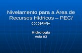Nivelamento para a Área de Recursos Hídricos – PEC/ COPPE Hidrologia Aula 03.