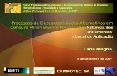 Natureza dos Tratamentos e Local de Aplicação Processos de Descontaminação Alternativos em Cenoura Minimamente Processada: Natureza dos Tratamentos e Local.