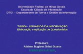 Universidade Federal de Minas Gerais Escola de Ciência da Informação DTGI – Departamento de Teoria e Gestão da Informação TGI004 - USUÁRIOS DA INFORMAÇÃO.