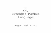 XML Extended Markup Language Wagner Meira Jr.. O que é? XML é uma linguagem para documentação estruturada. Documentos Estruturados contém não apenas conteúdo.