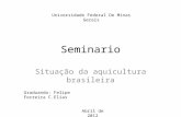 Seminario Situação da aquicultura brasileira Universidade Federal De Minas Gerais Abril de 2012 Graduando: Felipe Ferreira C.Elias.