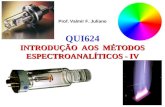 Prof. Valmir F. Juliano INTRODUÇÃO AOS MÉTODOS ESPECTROANALÍTICOS - IV QUI624.