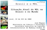 Brasil e o MDL Situação Atual do MDL no Brasil e no Mundo Local, XX de XXX de 2008 José Miguez Ministério da Ciência e Tecnologia Secretário Executivo.