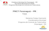 Prefeitura Municipal de Paranaguá – PR Secretaria Municipal de Saúde Programa Municipal de Controle da Tuberculose PMCT Paranaguá – PR TDO Marianna Freitas.