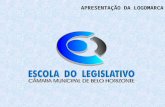 APRESENTAÇÃO DA LOGOMARCA. A marca é o elemento visual que identifica a Escola do Legislativo da Câmara Municipal de Belo Horizonte. É constituída pelo.