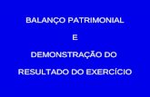 BALANÇO PATRIMONIAL E DEMONSTRAÇÃO DO RESULTADO DO EXERCÍCIO.