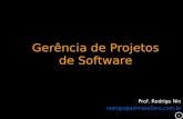 1 Gerência de Projetos de Software Prof. Rodrigo Nin rodrigo@azimuteZero.com.br.