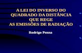 A LEI DO INVERSO DO QUADRADO DA DISTÂNCIA QUE REGE AS EMISSÕES DE RADIAÇÃO Rodrigo Penna.