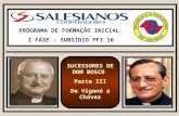 PROGRAMA DE FORMAÇÃO INICIAL I FASE – SUBSÍDIO PFI 16 SUCESSORES DE DOM BOSCO Parte III De Viganó a Chávez.