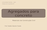Agregados para concreto Prof. Netúlio Alarcón Fioratti Materiais de Construção Civil Universidade Paulista – UNIP Campus de Araçatuba-SP.