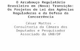 O Arcabouço Regulatório Brasileiro em (Nova) Transição: Os Projetos de Lei das Agências Reguladoras e da Defesa da Concorrência César Mattos - Consultoria.