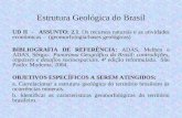 Estrutura Geológica do Brasil UD II - ASSUNTO: 2.1. Os recursos naturais e as atividades econômicas – (geomorfologia/bases geológicas) BIBLIOGRAFIA DE.