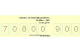 LINHA DO TEMPO Criação e divulgação no Guia Postal Brasileiro - GPB Alteração da estrutura para oito dígitos e publicação ao público no GPB.