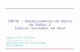 INF70 – Gerenciamento de Banco de Dados 2 Índices baseados em Hash Ilmério Reis da Silva ilmerio@facom.ufu.br ilmerio/gbd2 UFU/FACOM/BCC.