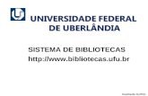 UNIVERSIDADE FEDERAL DE UBERLÂNDIA SISTEMA DE BIBLIOTECAS  Atualização fev/2011.