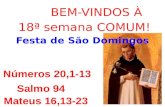 BEM-VINDOS À 18ª semana COMUM! Festa de São Domingos.