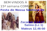 BEM-VINDOS À 15ª semana COMUM! Festa de Nossa Senhora do Carmo.