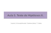 Aula 5. Teste de Hipóteses II. Capítulo 12, Bussab&Morettin Estatística Básica 7ª Edição.