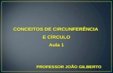 CONCEITOS DE CIRCUNFERÊNCIA E CÍRCULO Aula 1 PROFESSOR JOÃO GILBERTO.