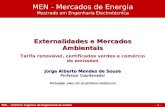 - 1 - Externalidades e Mercados Ambientais Tarifa renovável, certificados verdes e comércio de emissões Jorge Alberto Mendes de Sousa Professor Coordenador.