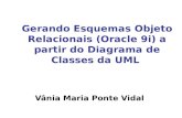 Gerando Esquemas Objeto Relacionais (Oracle 9i) a partir do Diagrama de Classes da UML Vânia Maria Ponte Vidal.