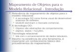 1 Mapeamento de Objetos para o Modelo Relacional - Introdução Relevância do mapeamento de objetos para o modelo relacional: A tecnologia OO como forma.