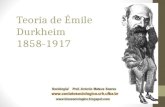 Teoria de Émile Durkheim 1858-1917. Biografia -Émile Durkheim nasceu na cidade de Épinal (região de Lorena-França) no dia 15 de abril de 1858. Faleceu.