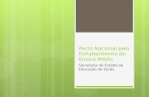 Pacto Nacional pelo Fortalecimento do Ensino Médio Secretaria de Estado da Educação de Goiás.