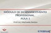 MÓDULO DE DESENVOLVIMENTO PROFISSIONAL. AULA 1 Prof.(a): Marivane Santos.