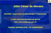 Júlio César de Moraes SEAGRO- Supervisão de Metodologia e Capacitação e-mail: juliocesar@seagro.go.gov.br site:  Telefone: (62)3201-8748,