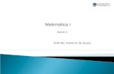 . Matemática I Profª Ms. Karine R. de Souza AULA 2.