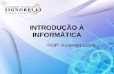 INTRODUÇÃO À INFORMÁTICA Profª. Rosimeri Costa. Ementa Hardware e Software. Informações básicas sobre funcionamento, manutenção e configuração de computadores.