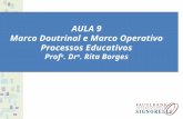 AULA 9 Marco Doutrinal e Marco Operativo Processos Educativos Prof a. Dr a. Rita Borges.