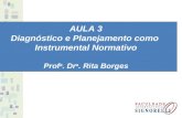 AULA 3 Diagnóstico e Planejamento como Instrumental Normativo Prof a. Dr a. Rita Borges.