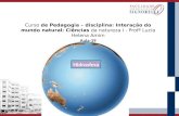 Curso de Pedagogia – disciplina: Interação do mundo natural: Ciências da natureza I - Profª Lucia Helena Amim Aula-19.