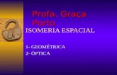 ISOMERIA ESPACIAL 1- GEOMÉTRICA 2- ÓPTICA Profa. Graça Porto.