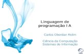 Linguagem de programação I A Carlos Oberdan Rolim Ciência da Computação Sistemas de Informação.