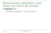 10-06-2014 MF II - Prof. António Sarmento DEM/IST Escoamento adiabático com atrito em tubos de secção constante Matéria Análise qualitativa: Linhas de.