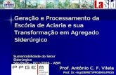 Geração e Processamento da Escória de Aciaria e sua Transformação em Agregado Siderúrgico Prof. Antônio C. F. Vilela Prof. Dr.-Ing/DEMET/PPGEM/UFRGS Sustentabilidade.