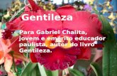 Gentileza Para Gabriel Chalita, jovem e emérito educador paulista, autor do livro Gentileza.