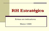 RH Estratégico Ênfase em Indicadores Março / 2009.