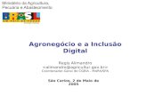 Agronegócio e a Inclusão Digital Regis Alimandro Coordenador-Geral do CGEIA - MAPA/SPA São Carlos, 2 de Maio de 2005.