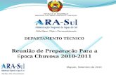 + REPÚBLICA DE MOÇAMBIQUE MINISTÉRIO DAS OBRAS PÚBLICAS E HABITAÇÃO Reuni ão de Preparac ão Para a Época Chuvosa 2010-2011 DEPARTAMENTO TÉCNICO Maputo,