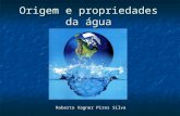 Origem e propriedades da água Roberto Vagner Pires Silva.