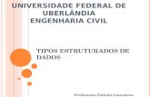 T IPOS E STRUTURADOS DE D ADOS Professora: Fabíola Gonçalves. UNIVERSIDADE FEDERAL DE UBERLÂNDIA ENGENHARIA CIVIL.