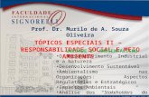 Prof. Dr. Murilo de A. Souza Oliveira TÓPICOS ESPECIAIS II – RESPONSABILIDADE SOCIAL E MEIO AMBIENTE UNIDADE 2– AMBIENTALISMO O Desenvolvimento Industrial.