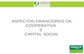ASPECTOS FINANCEIROS DA COOPERATIVA E CAPITAL SOCIAL.