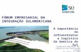 Sindicato Nacional da Indústria da Construção Pesada Novembro de 2009 FÓRUM EMPRESARIAL DA INTEGRAÇÃO SULAMERICANA A importância da infraestrutura logística.