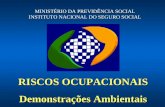 RISCOS OCUPACIONAIS Demonstrações Ambientais MINISTÉRIO DA PREVIDÊNCIA SOCIAL INSTITUTO NACIONAL DO SEGURO SOCIAL.