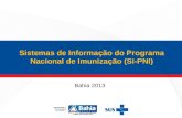 Sistemas de Informação do Programa Nacional de Imunização (Si-PNI) Bahia 2013.